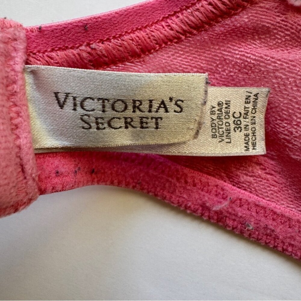 Victoria's Secret Bra Body by Victoria Lined DemiPink Lace Soft Comfy Sz 36C - Picture 3 of 12